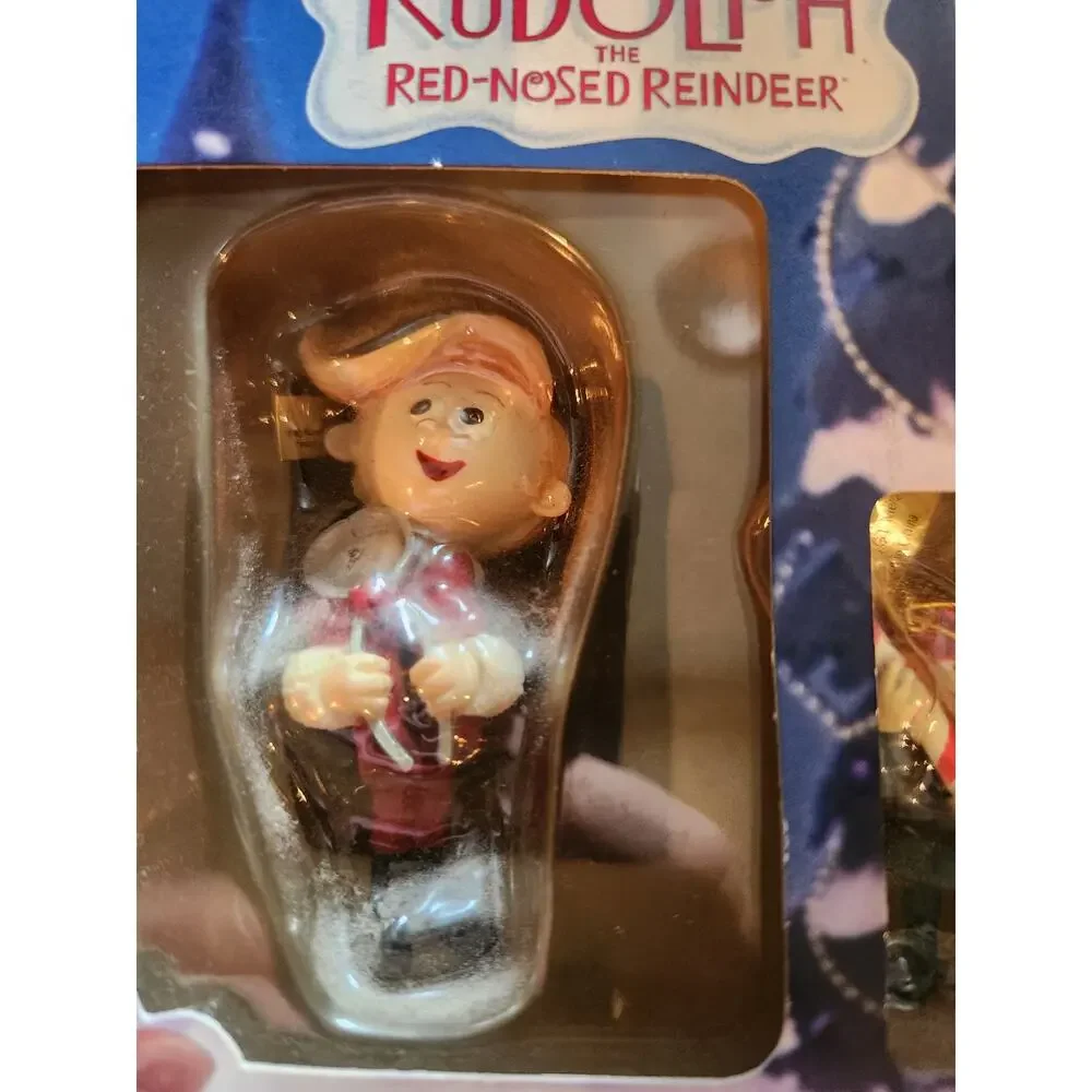 Enesco Rudolph the Red-Nosed Reindeer Hermey Elf Hanging Ornament Set Boxed